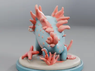 alien salamander 3D model