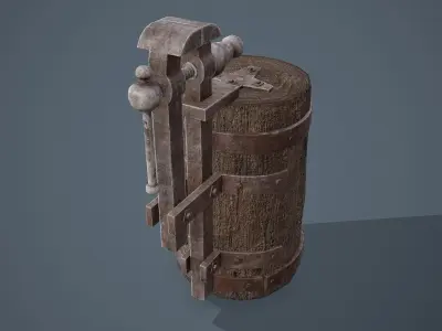 Medieval Blacksmith Vise  Free low-poly 3D model