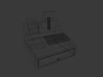 cash register Low-poly 3D model