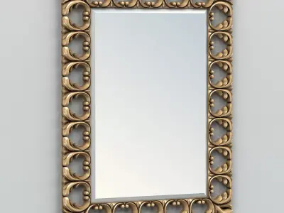 Rectangle mirror frame 004 3D model