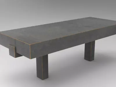Roru Bench Low-poly 3D model