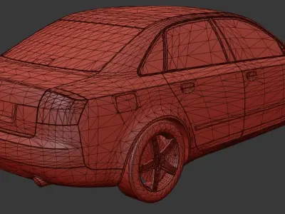 2003 Audi a4 b6 sedan Low-poly 3D model