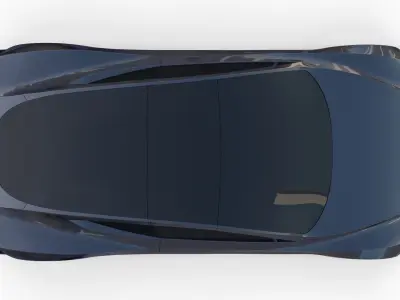 Tesla Roadster Midnight Silver 3D model