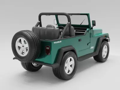 Jeep Wrangler 1987 3D model