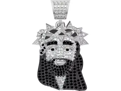 JCD and STL Jesus 3D Face CAD Model - Instant Digital Download 3D print model