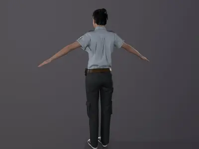 public security  Low-poly 3D model