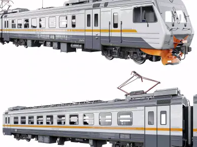 Passenger Train ED4M 3D model