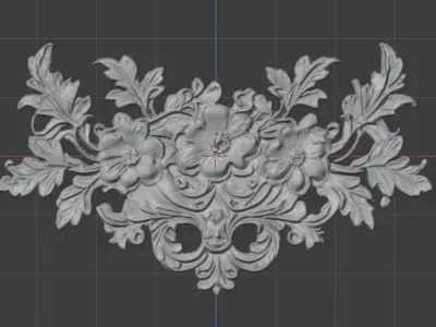 Classic carved decor ornament 478 3D print model purchase