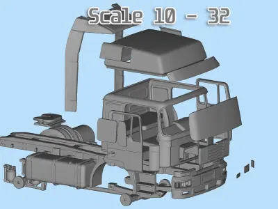 German industrial Truck F2000 Evolution Cab over engine  3D print model