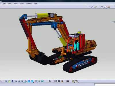 excavator toy Free 3D model
