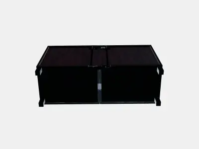 BESTA TV bench with doors 12 Low-poly 3D model