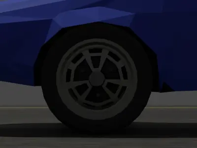 Renault 12 Low Poly 3d Model Low-poly 3D model