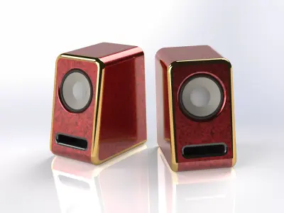 Luxury Desktop Speakers 3D model