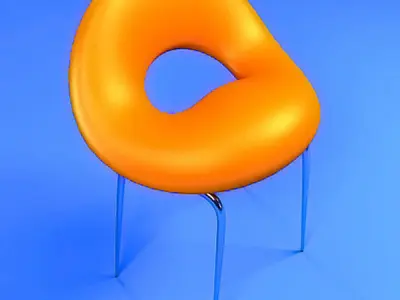 Orange Chair Free 3D model