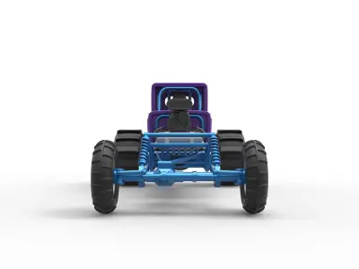  Mud dragster Hot Rod Scale 1 to 25 3D print model