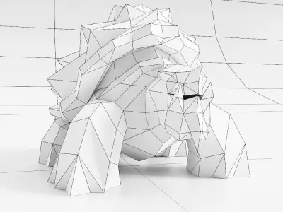 Old turtle 3d model  Low-poly 3D model