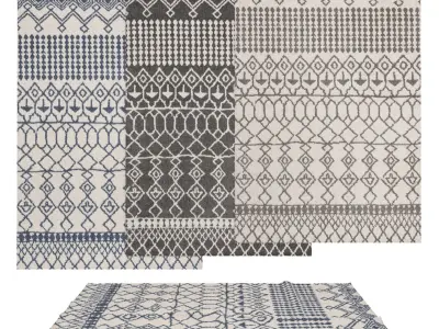 9 in 1 Rug Collection No 35 Low-poly 3D model