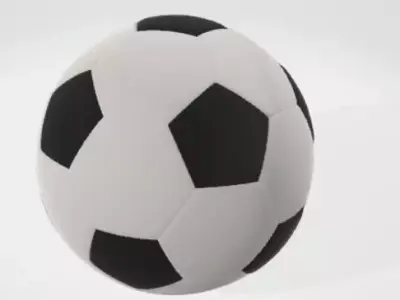 traditional 3d soccer ball for indoor scene 3D model