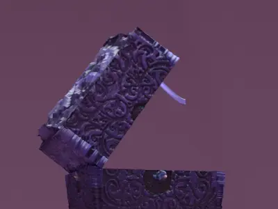 Luxurious Ornate Jewelry Box  Low-poly 3D model