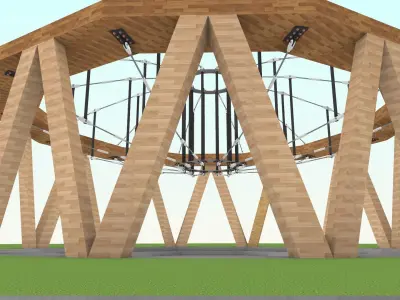 Radial cable model 3D model