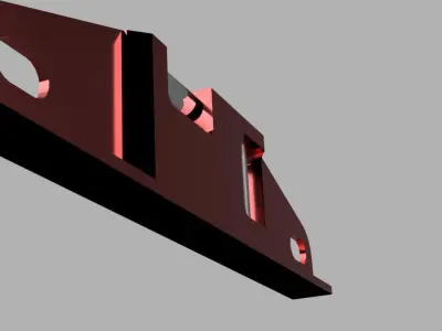 Level metal bracket Low-poly 3D model