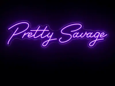 Pretty Savage Neon Sign 3D model