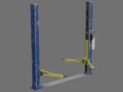 Two Post Lift 1B  Low-poly 3D model