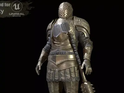 NPC Knight6 Low-poly 3D model