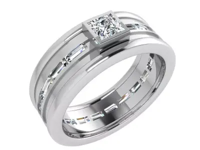 Princess Band Ring 3683 3D print model