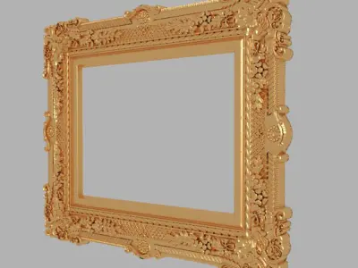Classic frame of luxurious gold interior inlaid gold leaf CNC Texture