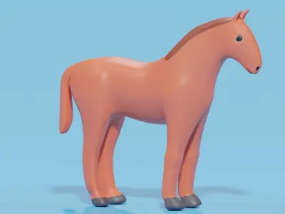 Cartoon Horse 3D model purchase