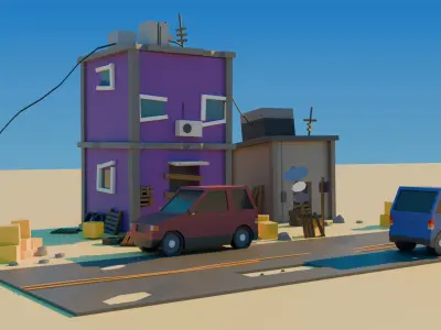 Old Party Club Free low-poly 3D model