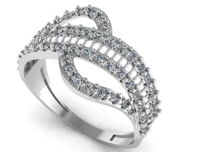 Luxury Engagement Diamond Ring 3d Printable Model 3D print model