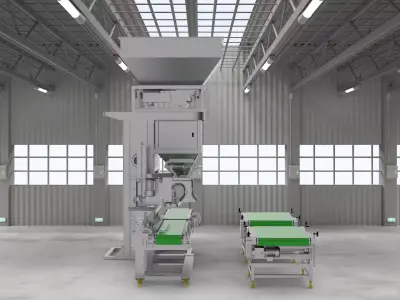 Automatic weighing and packing machine  3D model