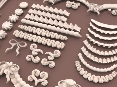 Whipped Cream Set 2 3D model