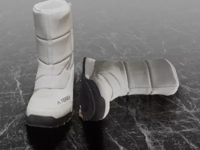 ADIDAS TERREX 3D WINTER BOOTS Low-poly 3D model