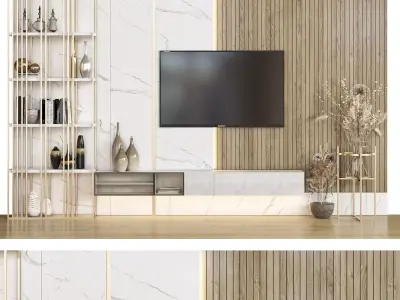 TV wall 20 3D model