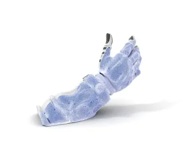 Futuristic Robotic Hand Model Pack with LED Accents Low-poly 3D model