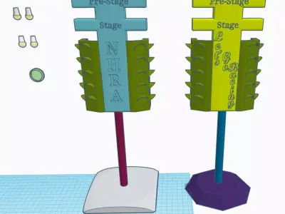 Drag racing Christmas Tree Light Stand 3D print model