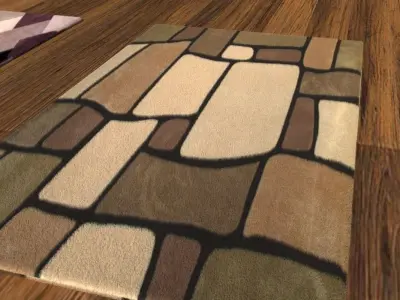 real fluffy carpet 3D model