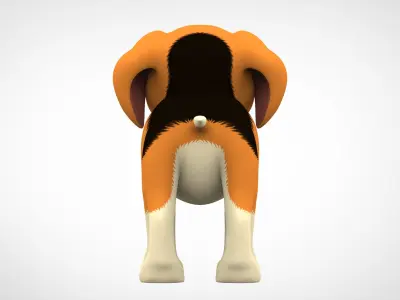 Beagle  Low-poly 3D model