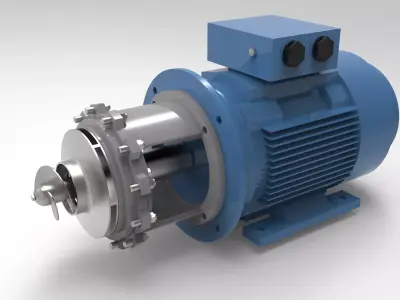 pump monoblock 3D print model