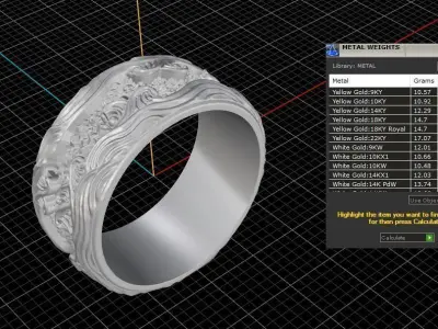 ring waves 3D print model