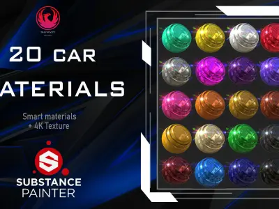 20 Car Materials 3D model