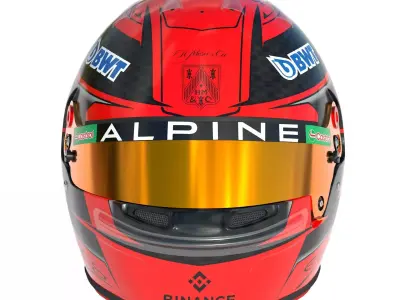 F1 Esteban Ocon Helmet 2024 3D model