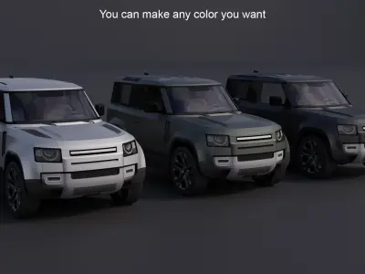 Generic Luxury SUV 9 Low-poly 3D model
