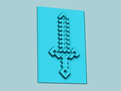 Stamp 87 Minecraft Sword - Fondant Decoration Maker Toy 3D print model