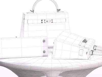 Woman Handbag Low-poly 3D model