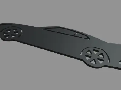 Nissan GTR Key Ring 3D print model