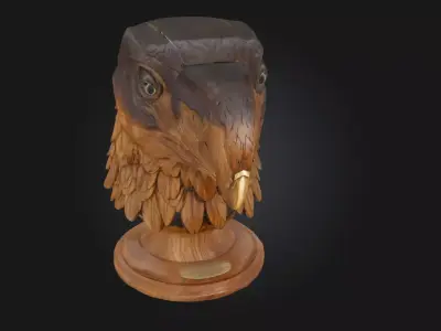 Eagle Majesty Regal Bird Sculpture 3D model